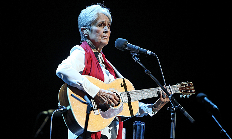 Joan Baez at the Royal Festival Hall, London.